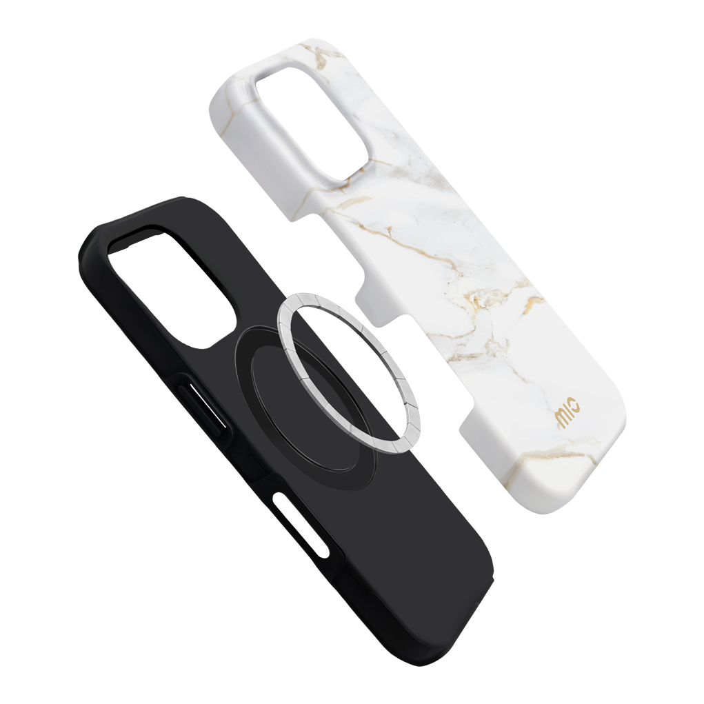 MIO White Marble case - Double Layered