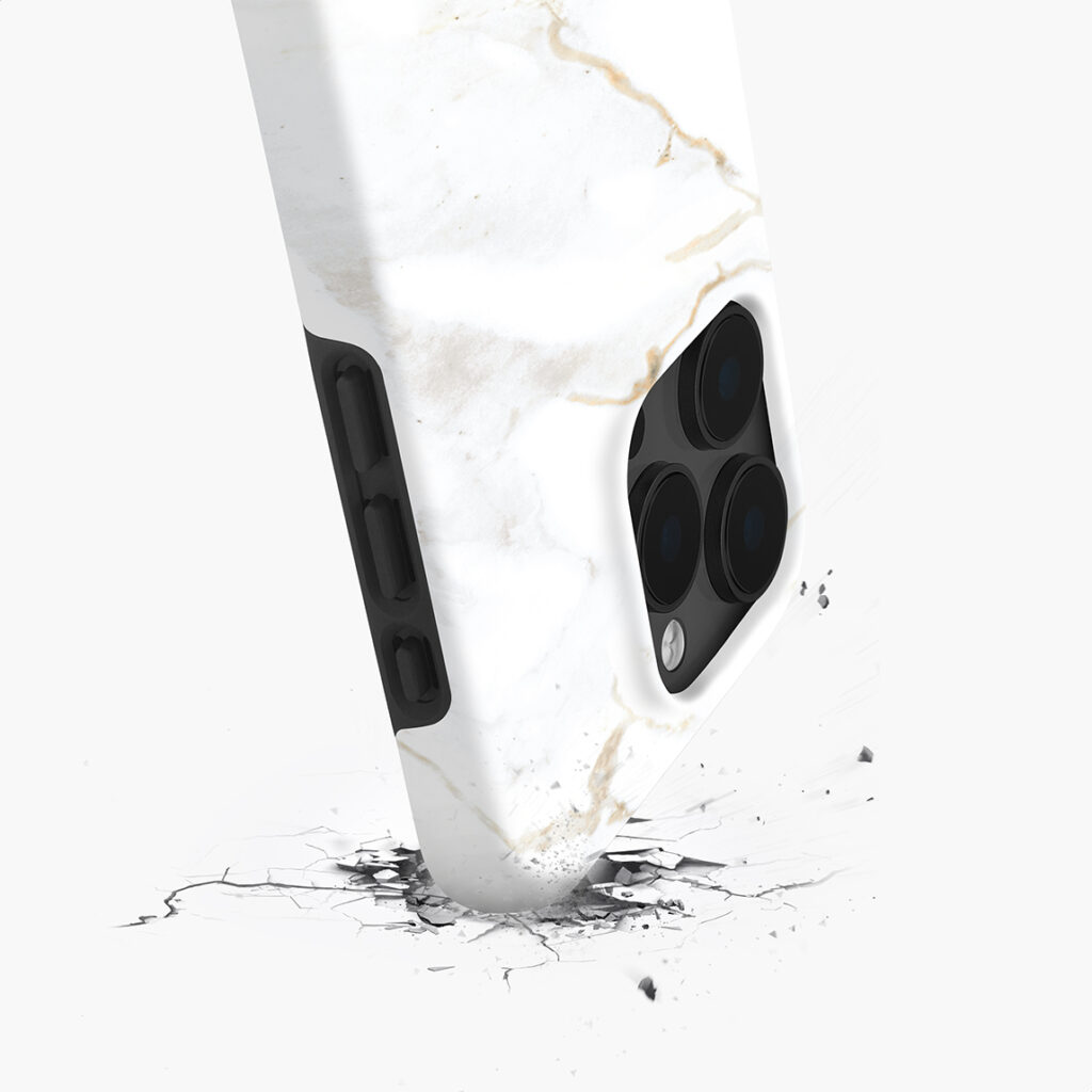 MIO White Marble case - Drop Protection