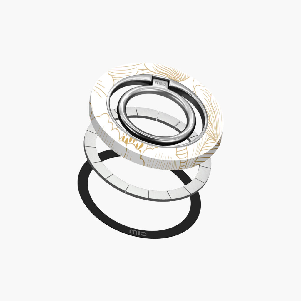 MIO White Roses Ring Holder - Magnetic Ring