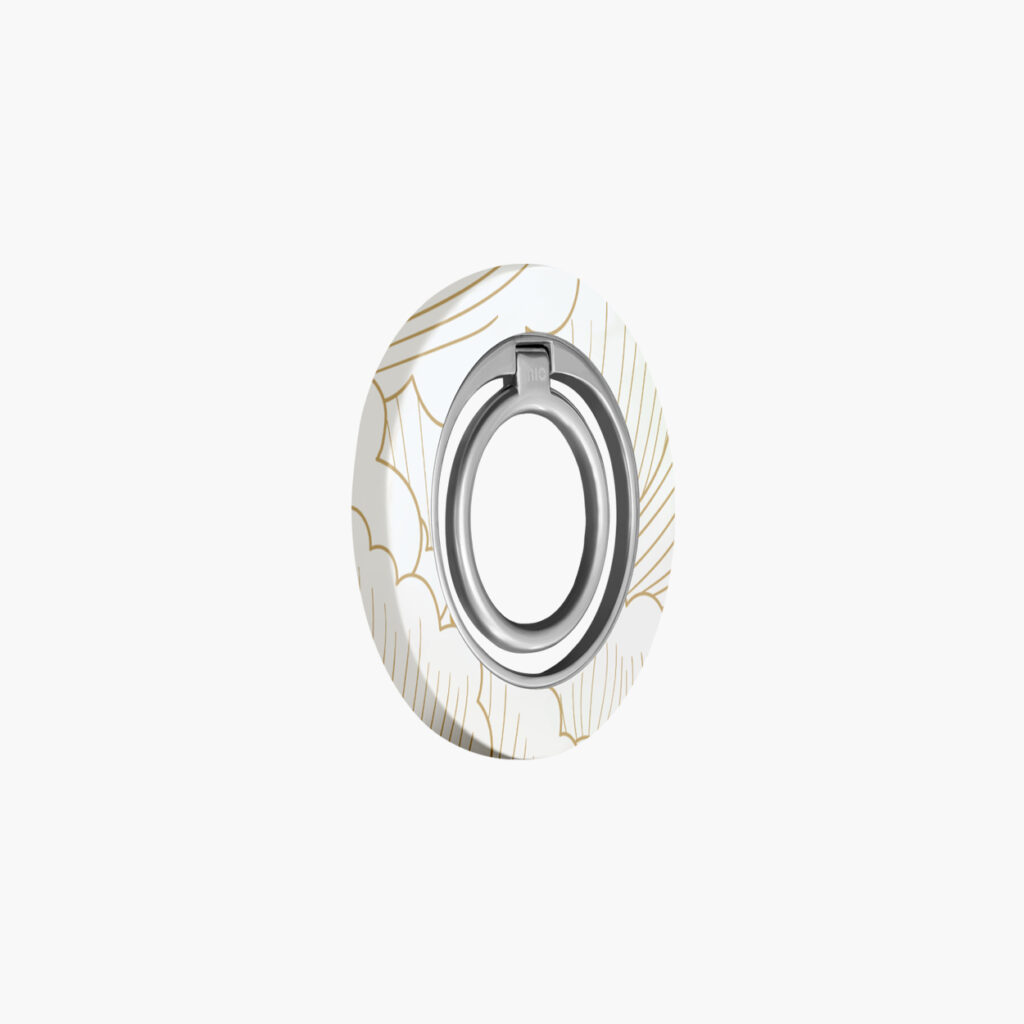 MIO White Roses Ring Holder - Sideview