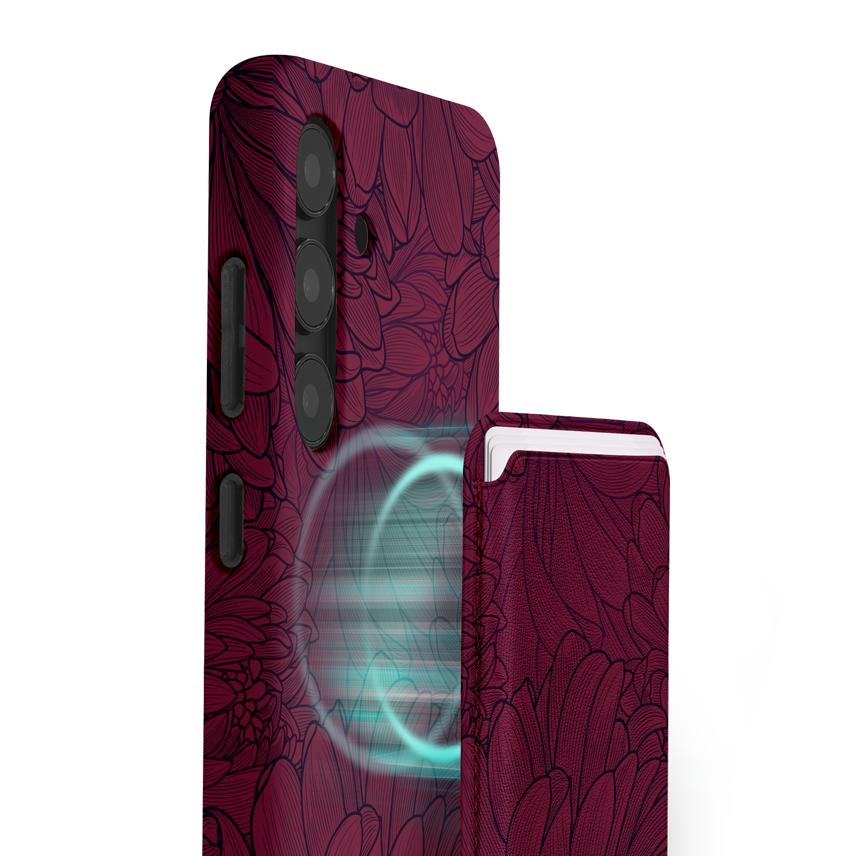 MIO Berry Blooms Card Holder - MagSafe Compatible