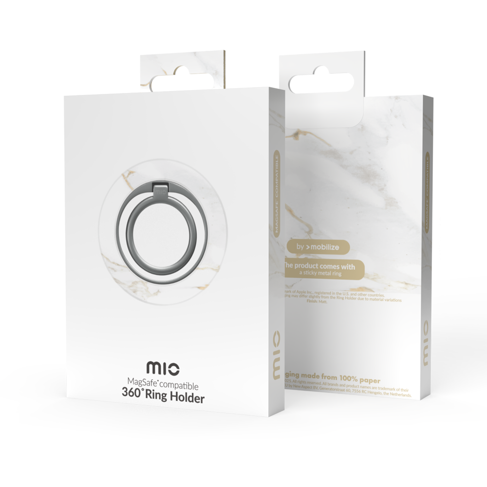 MIO White Marble Ring Holder - Packaging